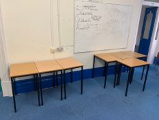 Set of 7 Rectangular Tables on Metal Frame