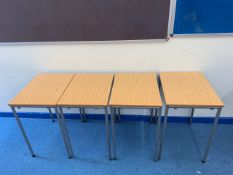 Set of 4 Rectangular Tables on Metal Frame