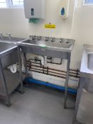 Frame Handwash Unit - 3 Pairs Hot & Cold Taps