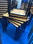 Set of 5 Brown Metal Framed Exam Tables (Brown Edge)