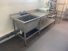 LH Sink & Prep Unit -100mm Upstand