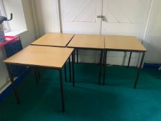 Set of 4 Rectangular Tables on Metal Frame