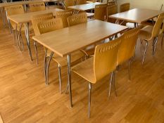 Rectangular Canteen Table with 4 Matching Canteen Chairs