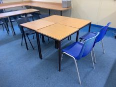 Set of 4 Classroom Tables with 5 Chairs