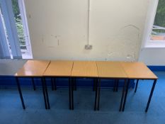 Set of 5 Rectangular Tables on Metal Frame