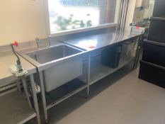 LH Sink & Prep Unit -100mm Upstand