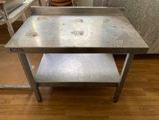 Benham Stainless Steel Topped Preparation Table