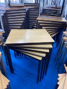 Set of 5 Brown Metal Framed Exam Tables (Brown Edge)