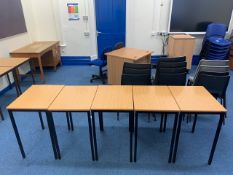 Set of 5 Rectangular Tables on Metal Frame