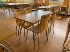 Rectangular Canteen Table with 4 Matching Canteen Chairs