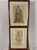 Pair of ‚ 'Taming of the Shrew' Watercolour Prints