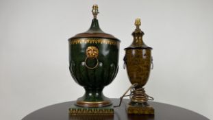 Pair of Decorated Urn Table Lamps