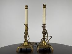 Pair of Brass Table Lamps