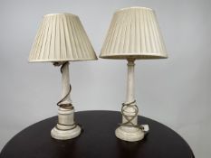 Pair of Wooden Table Lamps