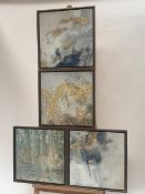 Set of 4 Matching Abstract Artwork