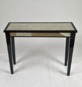 Black Mirror Top Console Table
