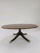 Wooden Oval Coffee Table