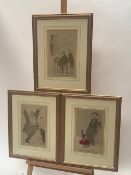 Set of 3 Caricature Prints