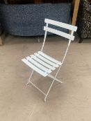 Pavement Style Steel Garden Chair in White