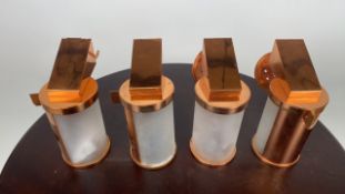 Set of 4 Copper Wall Lights