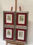 Set of 4 Lithograph Prints