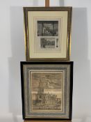 Set of 4 History Themed Lithograph Prints