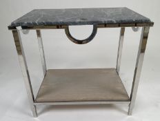 Art Deco Table with Marble Top