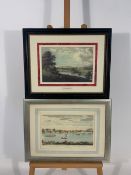 Pair of River Feature Lithograph Prints