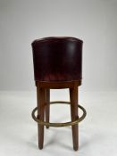 Leather & Brass Bar Stool