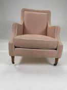 Blush Pink Fabric Armchair