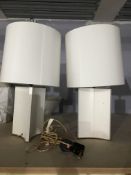 Pair of White Table Lamps
