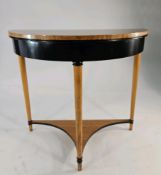 Vintage Half Moon Side Table