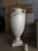Vaughan Albaster Lamp (with one broken handle)