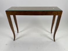 Glass Top Console Table