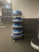 Bosu Balls X4 including Rack