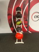 Various Medicine Balls and Rack