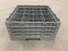 Set of 4 Cambro Camrack Three Heights Washing Baskets 16 Comp