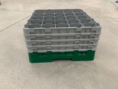 Set of 4 Cambro Camrack Four Heights Washing Baskets 30 Comp