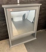 Designer 'SAVOY' Bathroom Mirror Cabinet Savoy in Spa Grey finish. RRP £329