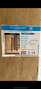 Designer Bathroom 1950mm Walk-In Glass with Flipper in Black finish, RRP £289 - Brand New, boxed.