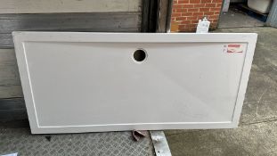 Designer 1700mm x 800mm Solid Stone Shower Tray, low profile design and finished in White, RRP £550