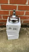 Batch of 3 Designer Traditional Chrome Victorian Style Ornate Rose Round Shower Heads, RRP £198