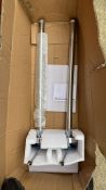 Designer Modern Style Floor Standing Leg Pipe Kits in Chrome, complete with Flexi Hosing