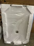 Designer Low Profile 1200mm x 800mm x 30mm Solid Stone White Slate Effect Shower tray, RRP £589