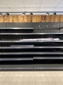 2 x bays of adjustable retail shelving