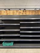 2 bays of adjustable retail shelving