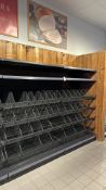 2 bays of adjustable retail shelving