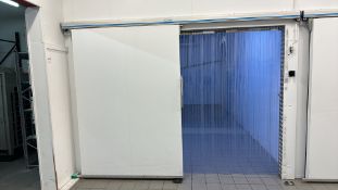 2 x Walk in Refrigerators & 1 x Walk in Freezer with manual sliding doors