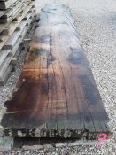 Hardwood Air Dried Sawn English Waney Edge / Live Edge Sweet Chestnut Slab / Table Top