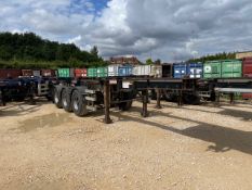 2013 Cartwright Tri Axle Skeleton Sliding Trailer